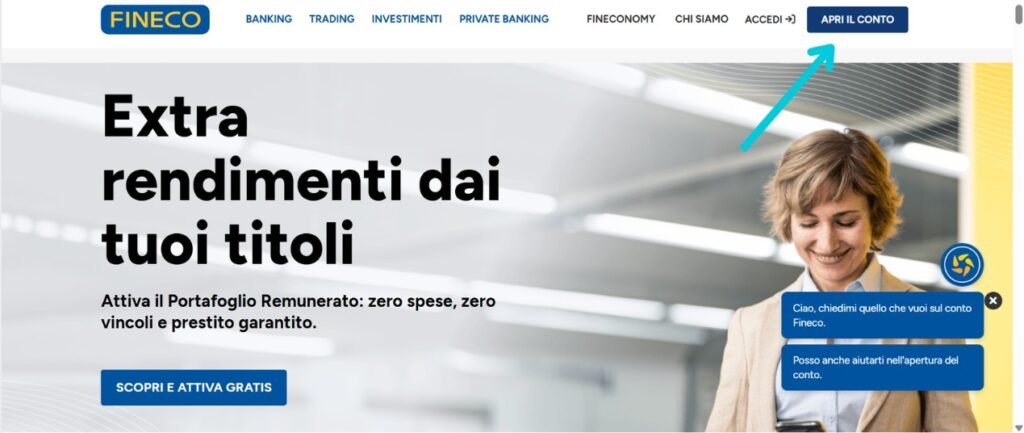 Come aprire conto Fineco online con consulente finanziario